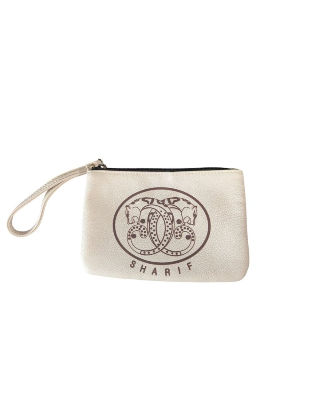 Sharif Sunflower Embroidered Beige Leather Shoulder Bag Purse w/ Wristlet - Picture 12 of 12